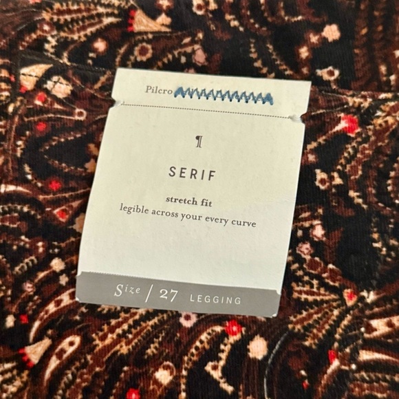 Anthropologie Pilcro Serif Legging Velvety Corduroy Stretch Pants Size 27 - Picture 5 of 13